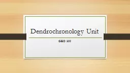 Dendrochronology Unit