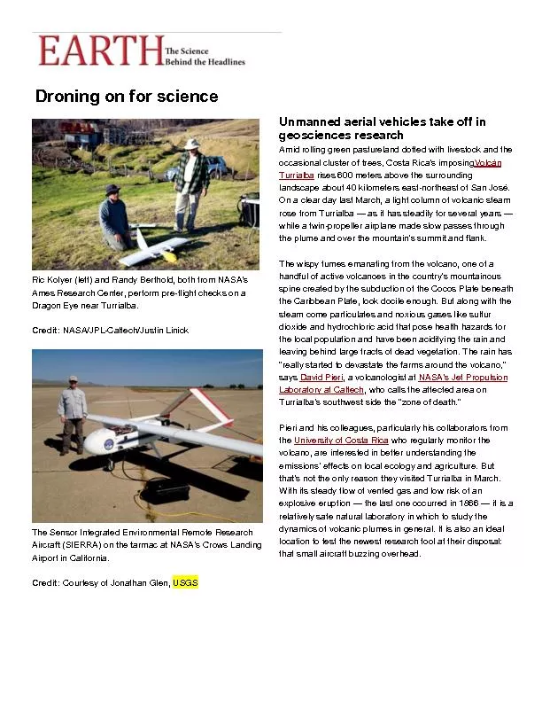 Droning on for science