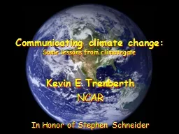 Communicating climate change: