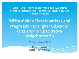 SRHE/UALL series: Researching and Evaluating Widening parti
