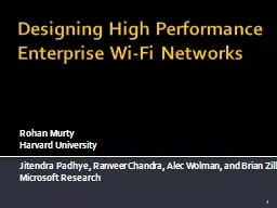 Designing High Performance Enterprise Wi-Fi Networks