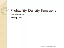 Probability Density Functions