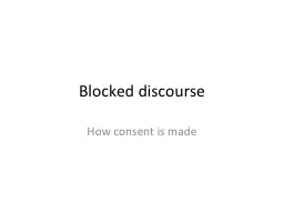 Blocked discourse