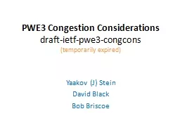 PWE3 Congestion Considerations