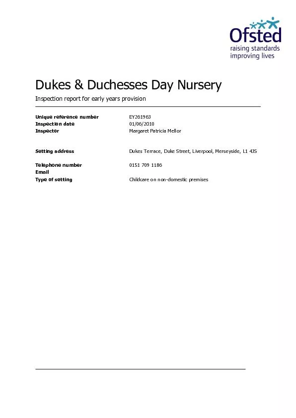 Dukes & Duchesses Day Nursery