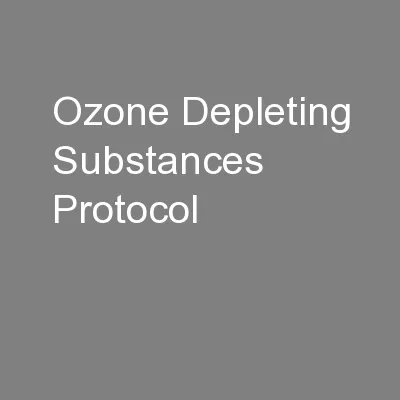 Ozone Depleting Substances Protocol