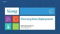 Planning Voice Deployments