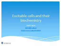 Excitable cells and their biochemistry