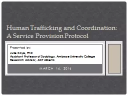 Human Trafficking and Coordination: