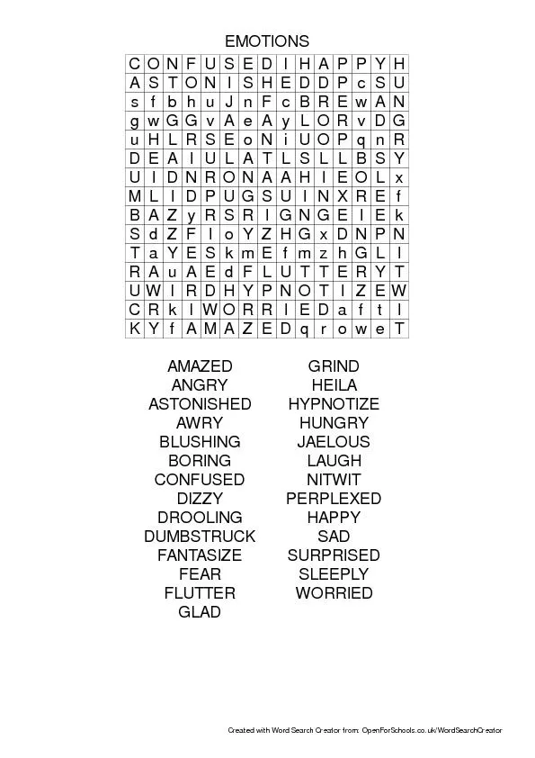 Created with Word Search Creator from