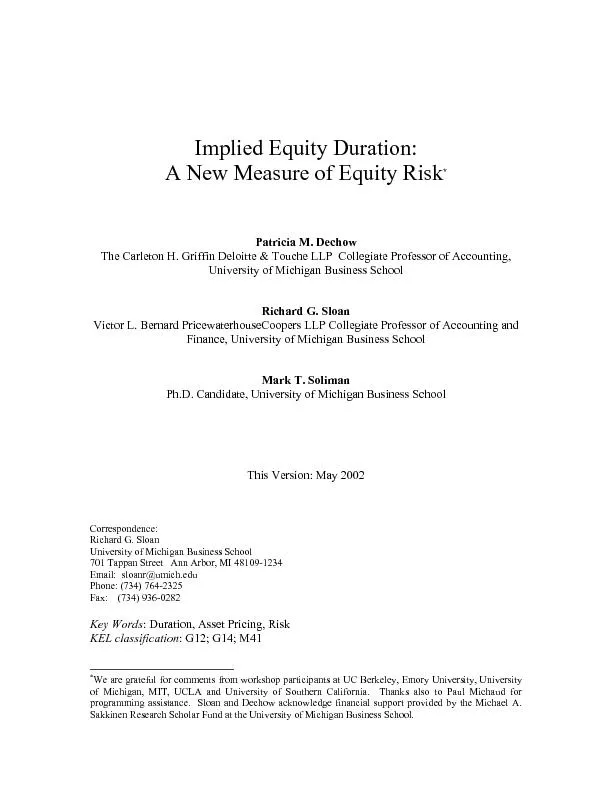 Implied Equity Duration: A New Measure of Equity Risk