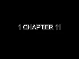1 CHAPTER 11