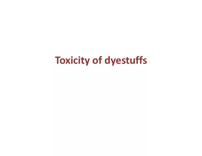 ToxicitydyestuffsLecture