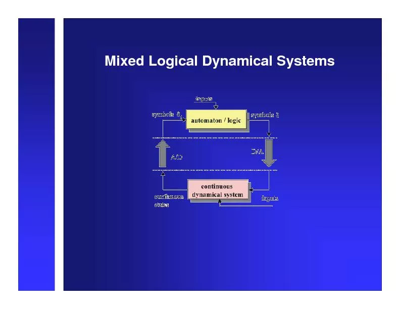 Mixed Logical Dynamical Systems