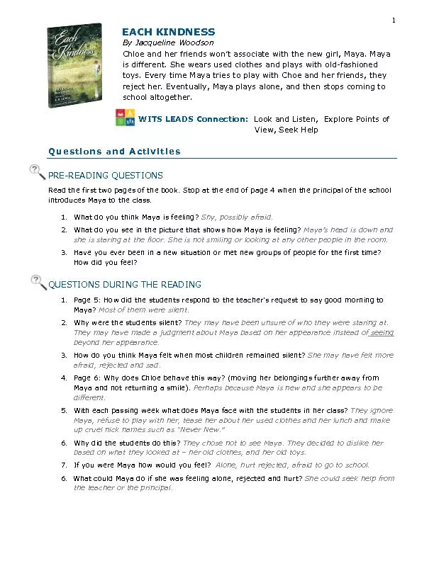 Questions and Activities PRE-READING QUESTIONS