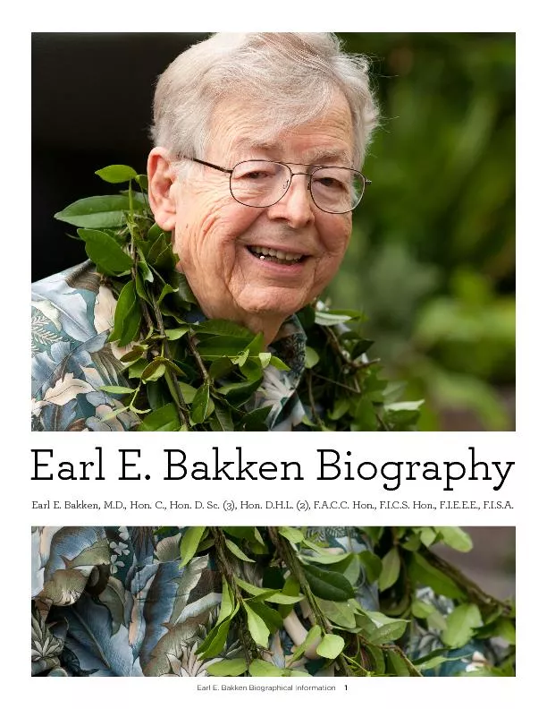 Earl E. Bakken Biography
