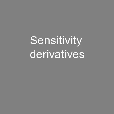 Sensitivity derivatives