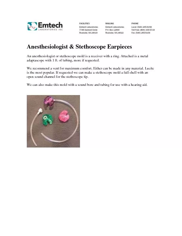 Anesthesiologist & Stethoscope Earpieces