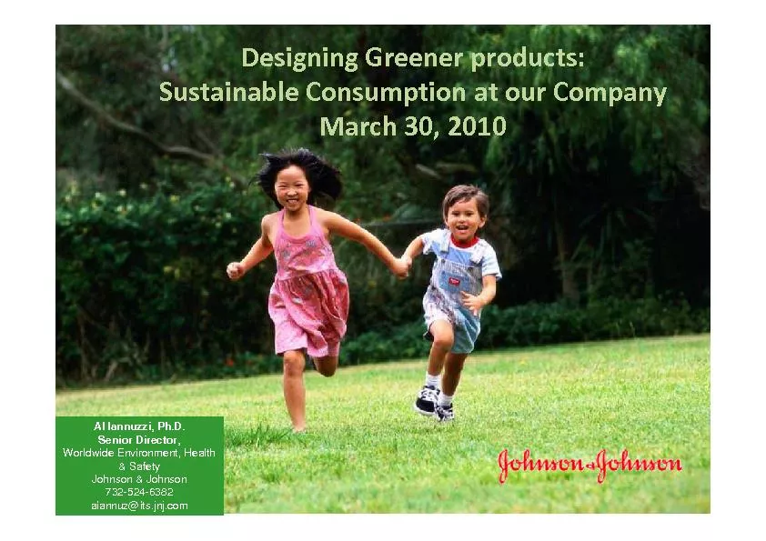DesigningGreenerproducts:SustainableConsumptionatourCompanyMarch30,201
