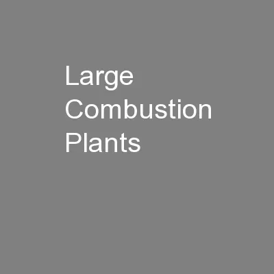 Large Combustion Plants