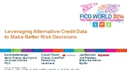 Leveraging Alternative Credit Data