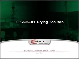 FLC503/504 Drying Shakers