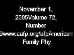 November 1, 2005Volume 72, Number 9www.aafp.org/afpAmerican Family Phy