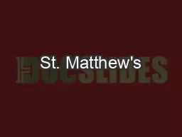St. Matthew's