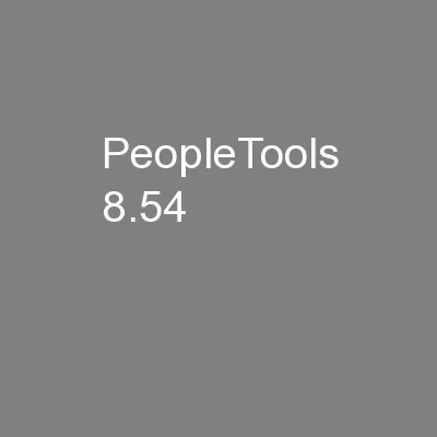 PeopleTools 8.54