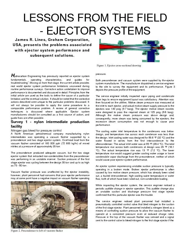 LESSONS FROM THE FIELD- EJECTOR SYSTEMSJames R. Lines, Graham Corporat