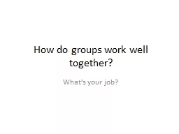 How do groups work well together?