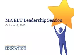MA ELT Leadership Session