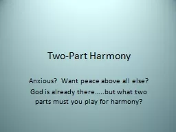 Two-Part Harmony