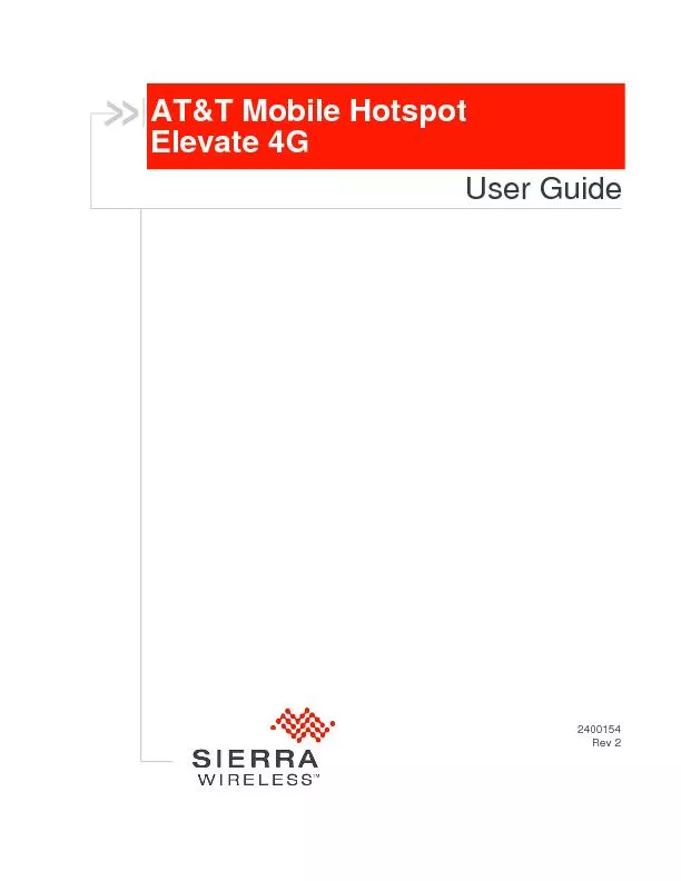 AT&T Mobile Hotspot Elevate 4GUser Guide