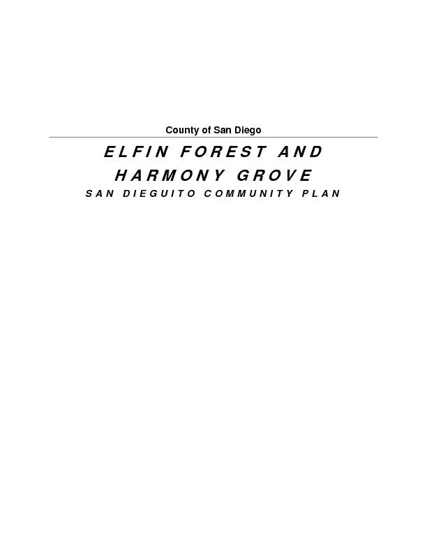 San Dieguito Community Plan (Elfin Forest 