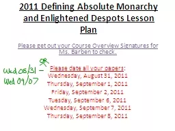 2011 Defining Absolute Monarchy and Enlightened Despots Les