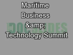 Maritime Business & Technology Summit