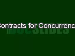Contracts for Concurrency