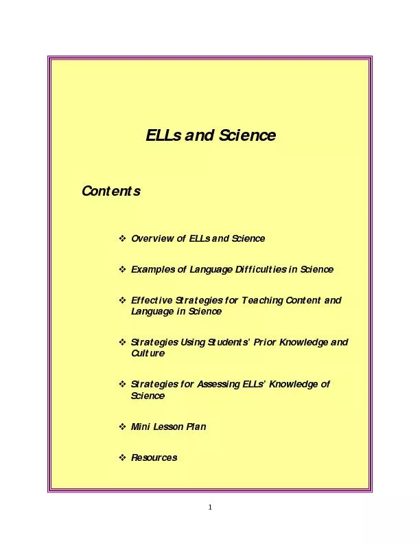 ELLs and Science