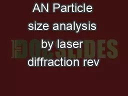 AN Particle size analysis by laser diffraction rev