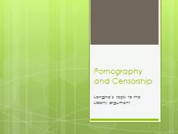 Pornography and Censorship