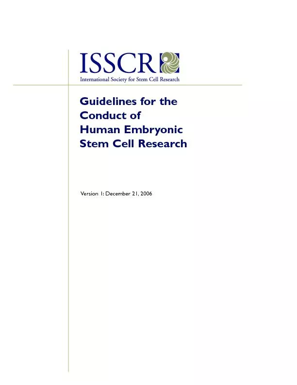 Guidelines for the Human Embryonic Stem Cell Research