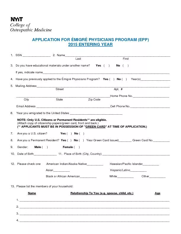 APPLICATION FOR 