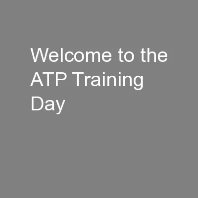 Welcome to the ATP Training Day