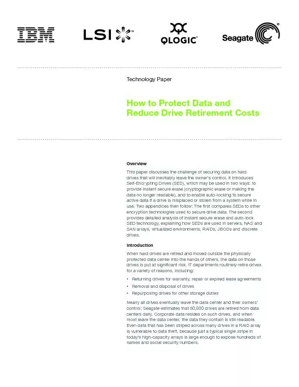 This paper discusses the challenge of securing data on hard