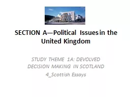 SECTION A—Political Issues in the United Kingdom
