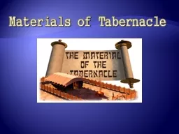Materials of Tabernacle