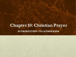 Chapter 10: Christian Prayer