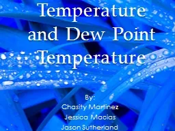 Temperature and Dew Point Temperature