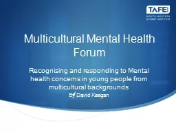 Multicultural Mental Health Forum